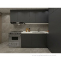 BLack hanging furniture ready wood modern kitchen cabinets